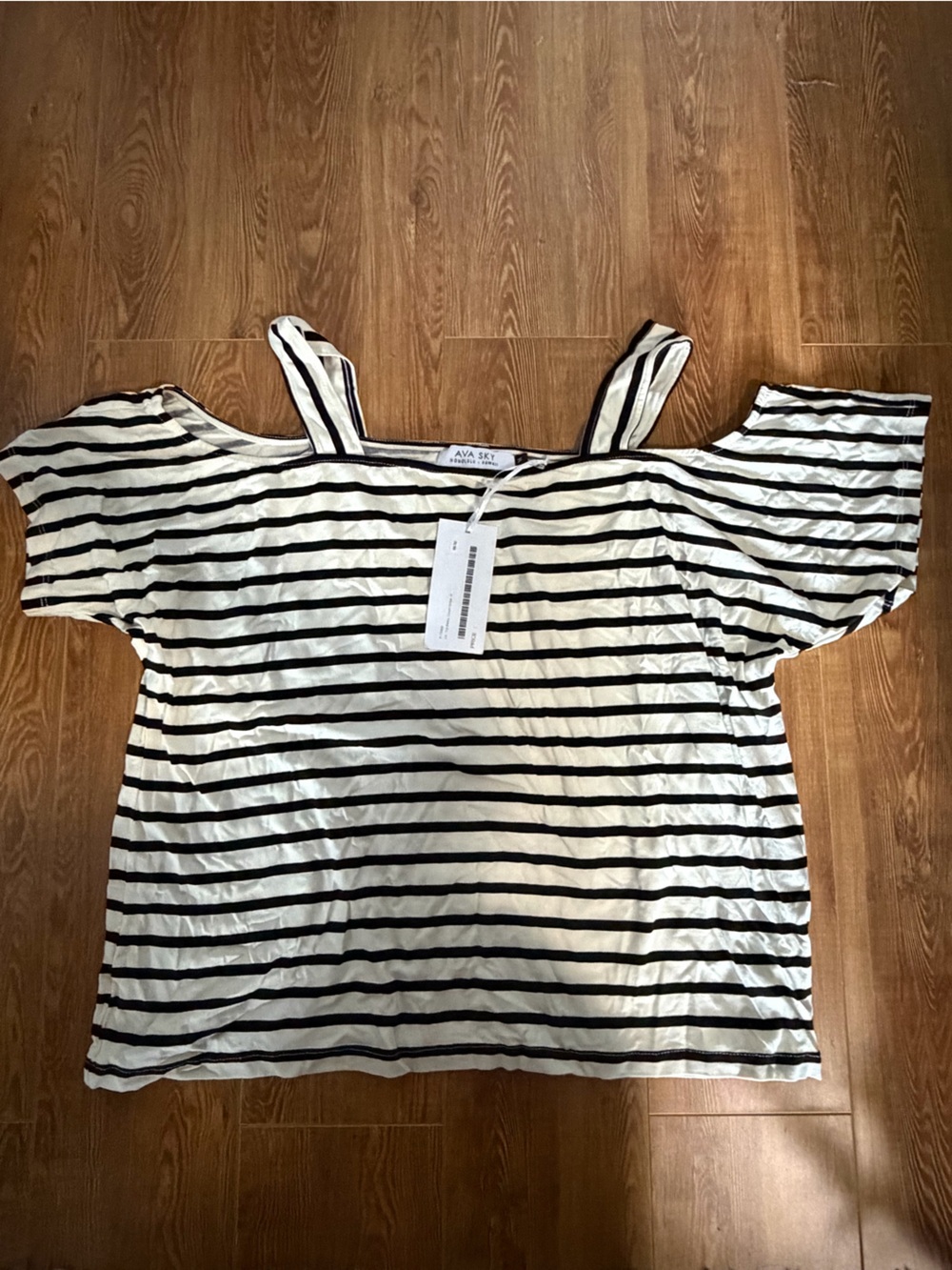 Fighting Eel - Top Becky Cream Stripe